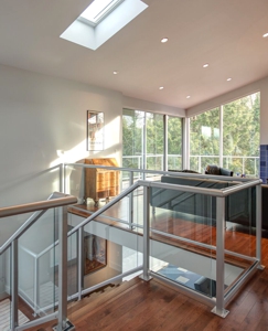 Seattle Residential Remodel by Architect Kenneth M. Williams - Living Room Staircase